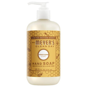 Mrs. MEYER'S Fresh Cut Grass bottle pump close-up, crisp scent for clean hands
