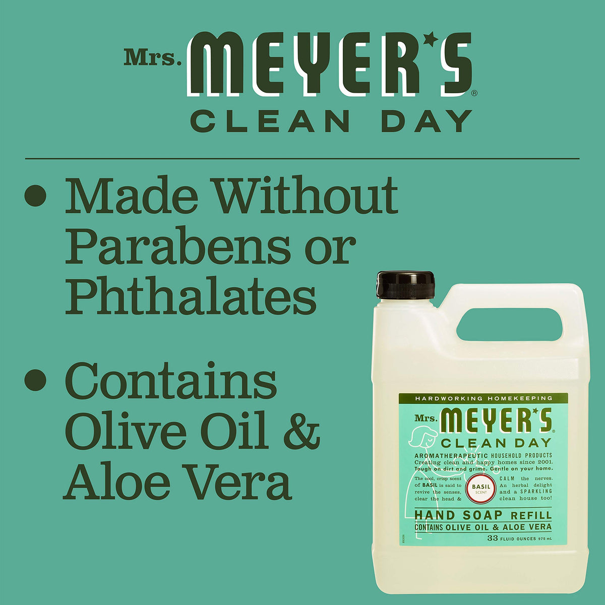 Mrs. MEYER'S foaming soap on hands in use showing gentle clean and softening benefit