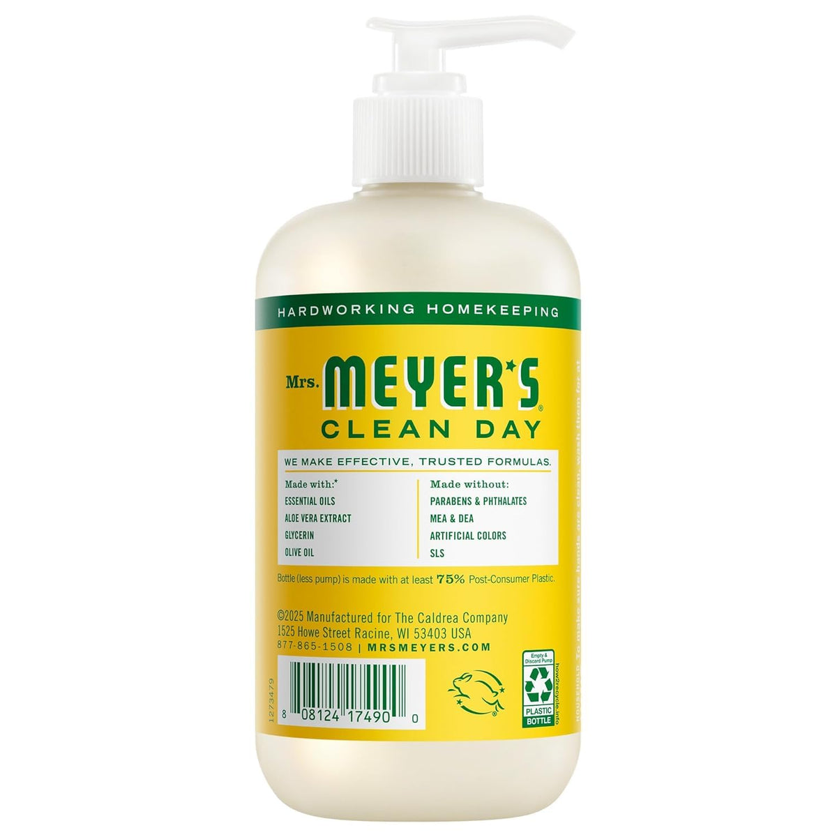 Mrs. MEYER'S honeysuckle and lavender bottles evoking calming, sweet floral aroma