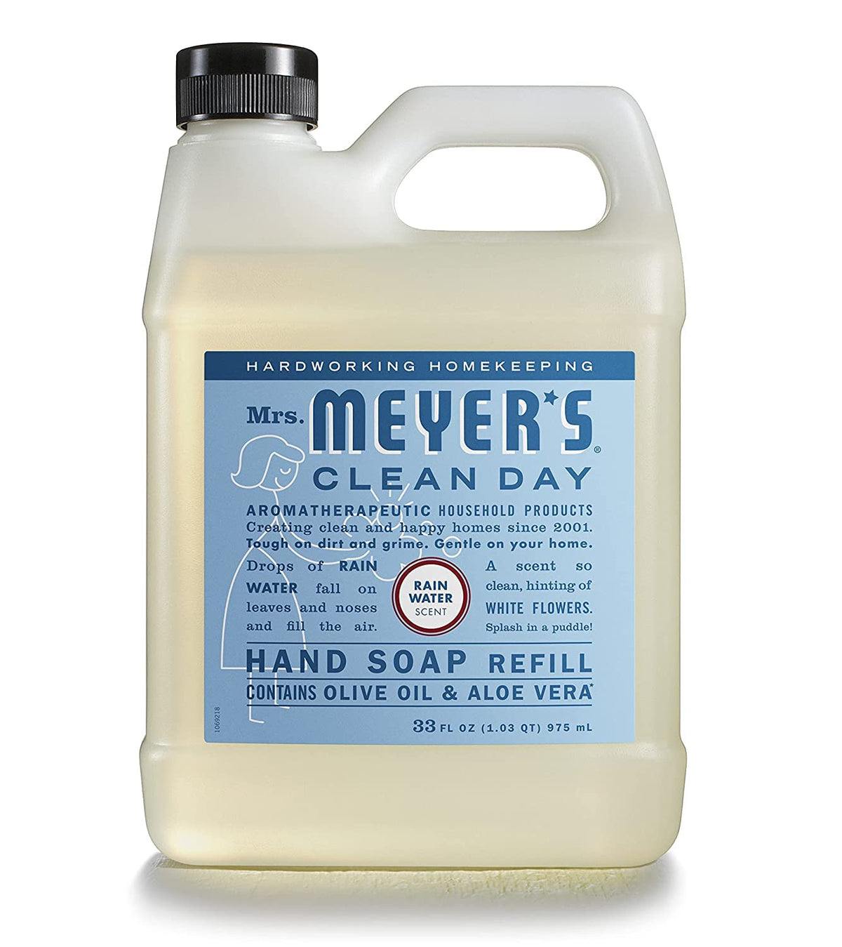 Mrs. MEYER'S refill near kitchen sink illustrating frequent-use convenience