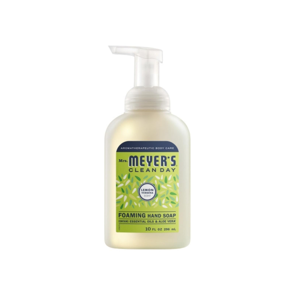 Mrs. Meyer's Lavender label detail emphasizing calming aroma and plant-derived ingredients