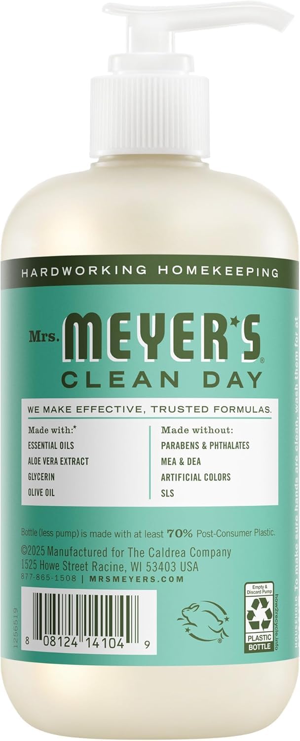 Mrs. MEYER'S Lavender bottle beside towel suggesting calming fragrance benefit