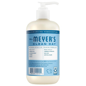 Mrs. MEYER'S Lavender + Lemon Verbena label close-up highlighting scent clarity benefit
