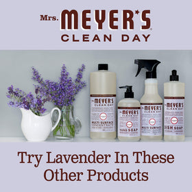 Mrs. MEYER'S lavender multipack stacked to show six-bottle supply and value advantage