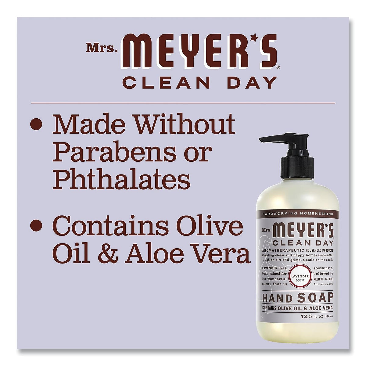 Mrs. MEYER'S bottle beside kitchen sink showing real-world scale and convenient placement