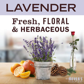 Foamy texture from Mrs. MEYER'S lavender hand soap demonstrating gentle lather and moisturizing feel