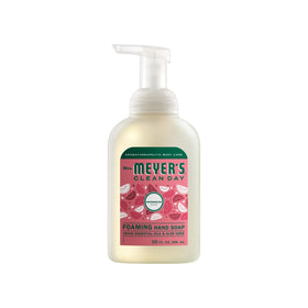 Mrs. Meyer's Lemon Verbena pump action showing easy foam dispensing for kitchen use