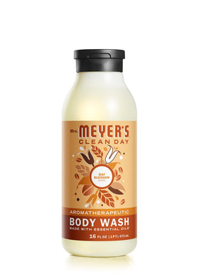 Mrs. MEYER'S oat blossom front bottle showing label and size benefit of clear information