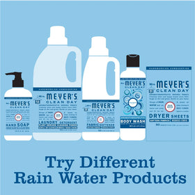 Mrs. MEYER'S Rain Water bars arranged in a bathroom setting showing everyday sink and shower suitability