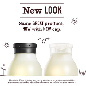 Mrs. MEYER'S close-up of refill bottle label highlighting ingredients and clarity