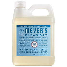 Mrs. MEYER'S refill pouch spout close-up for easy, no-spill pouring