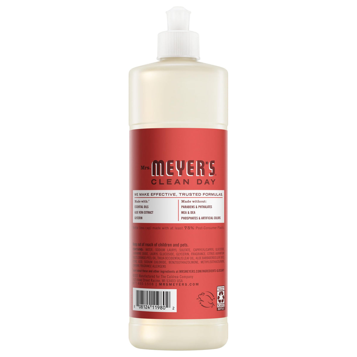 Mrs. MEYER'S bottles staged by kitchen sink demonstrating coordinated cleaning routine