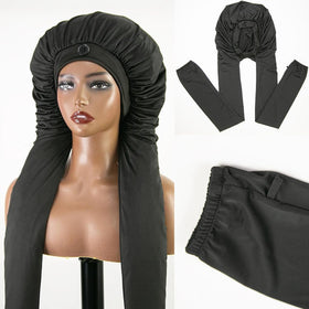 MsFan bonnet next to ruler indicating true 36-inch length for large styles