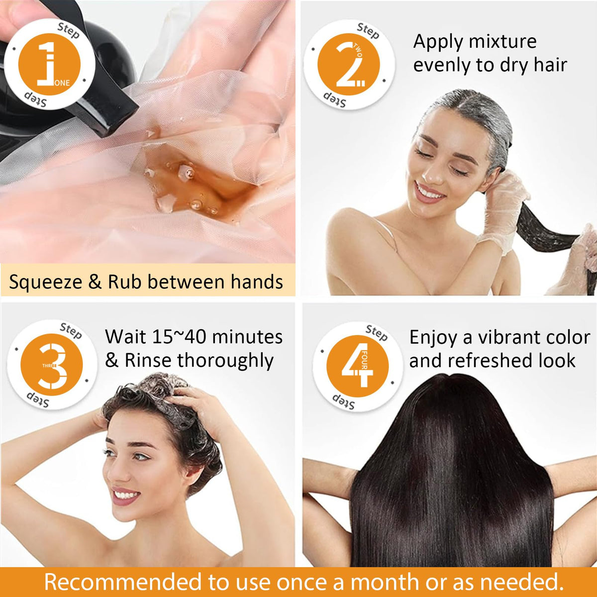 Msktasy shampoo being applied in shower illustrating simple at-home coloring routine