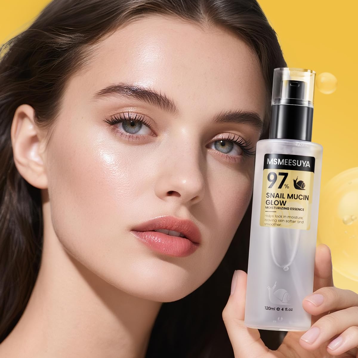 MSMEESUYA serum texture drops demonstrating lightweight fast absorption