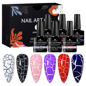MSRUIOO front packaging showing six crackle gel colors and kit benefits