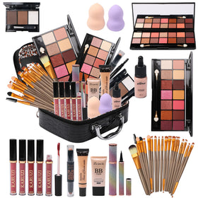 MTDXILTAI front packaging of full black makeup kit showing included items