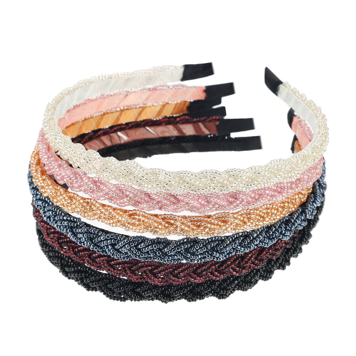 MTLEE front packaging showing six beaded headbands and included colors