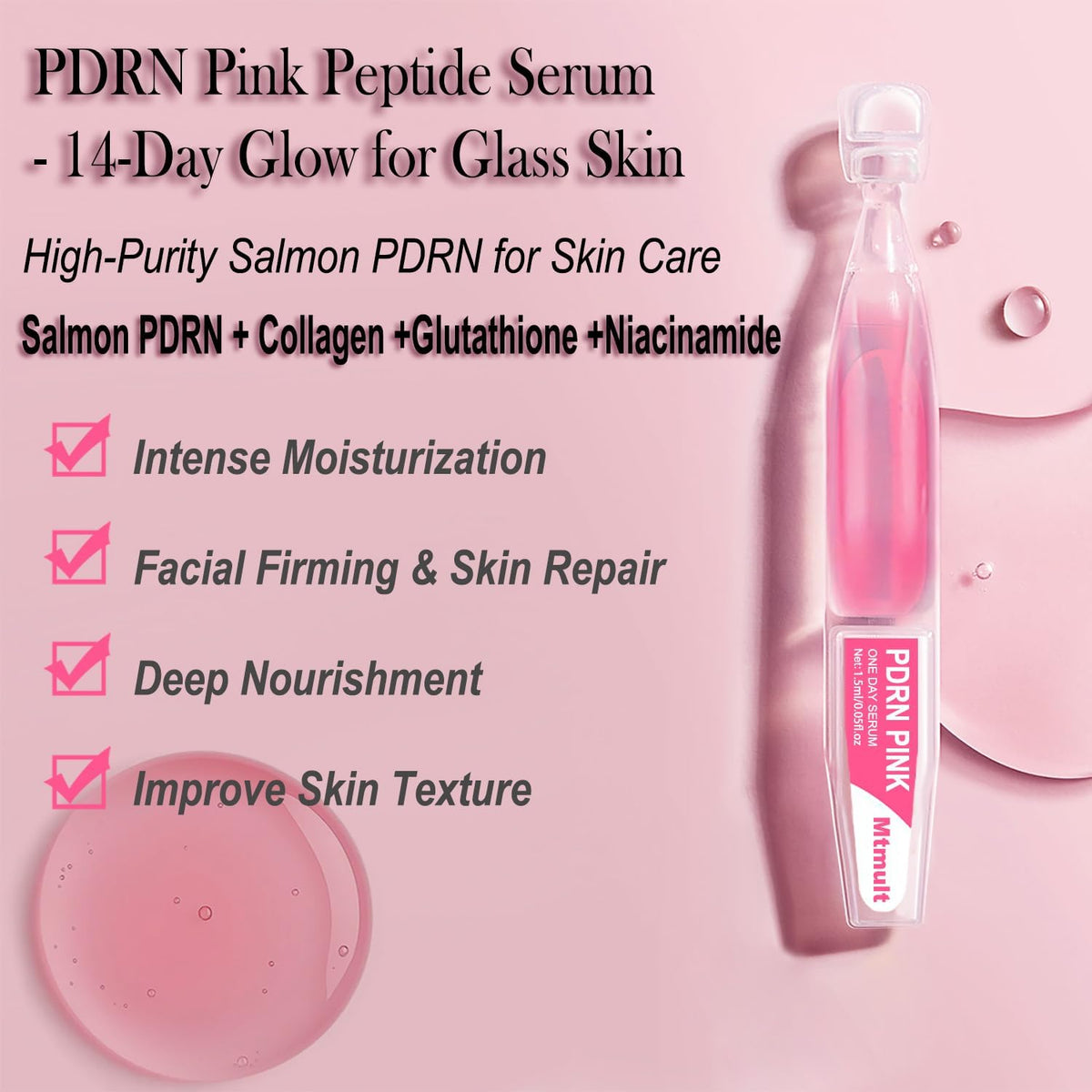 Mtmult label close-up highlighting Salmon DNA PDRN and key actives