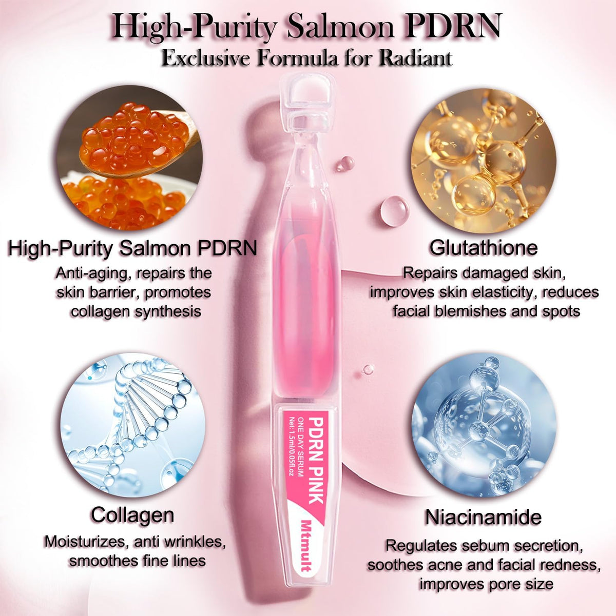Mtmult serum applied on hand to show fast-absorbing, non-greasy finish