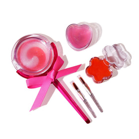 M&U MAKE YOU UP zipper pouch with brushes and glosses organized for travel
