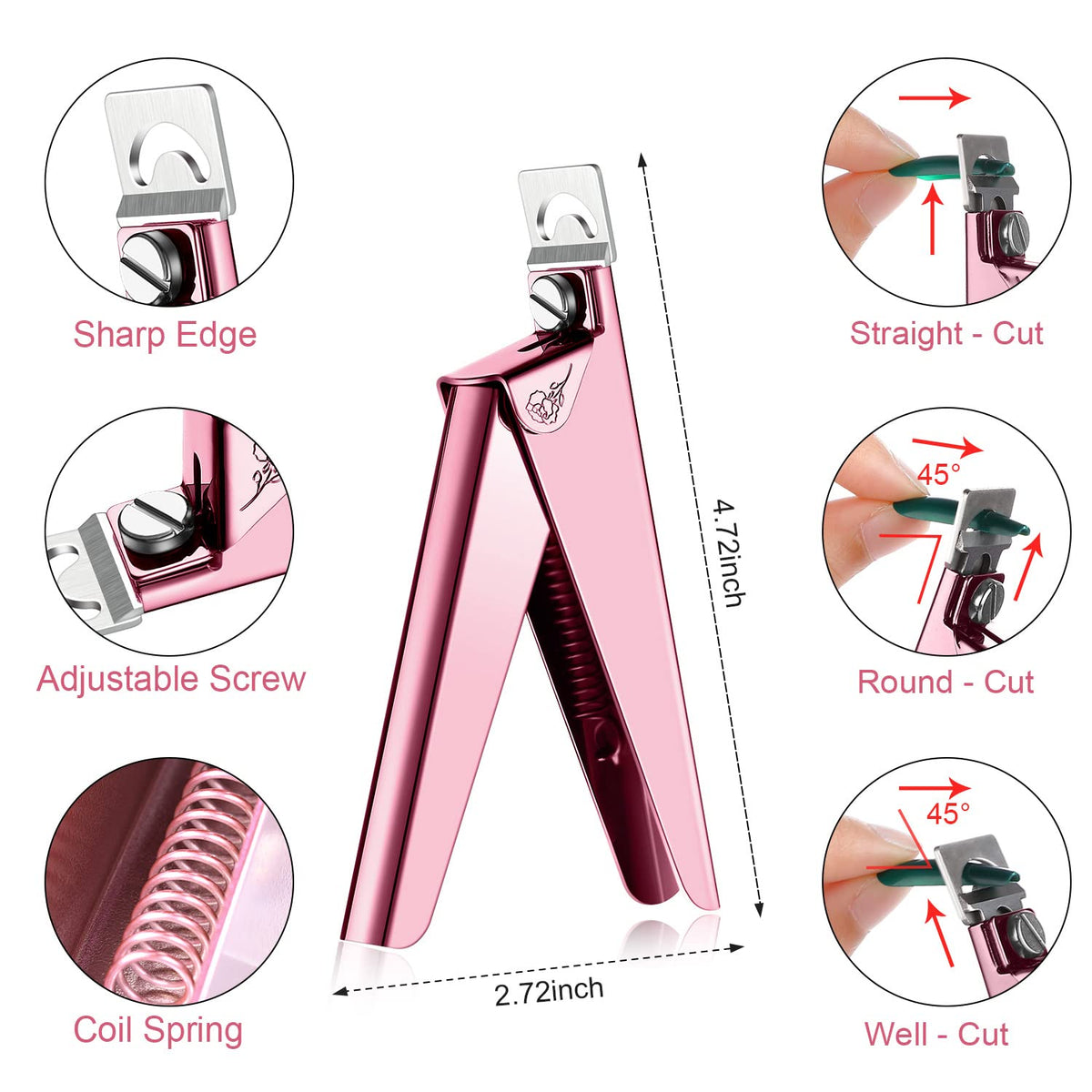 Mudder cuticle nipper jaws detail showing seamless closure for safer cutting