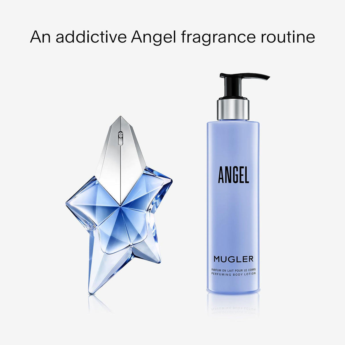 Mugler Angel 6.7 fl oz size comparison next to common items to show scale benefit