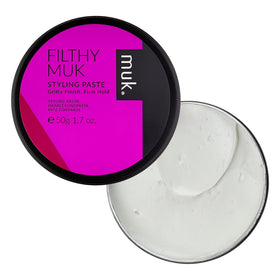 MUK open jar revealing paste texture and gritty finish for styling control