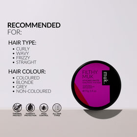 MUK styled hair side profile showing textured separation benefit