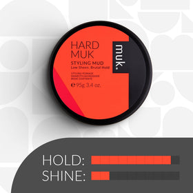 MUK product in hand applying to hair to demonstrate easy warming and spread