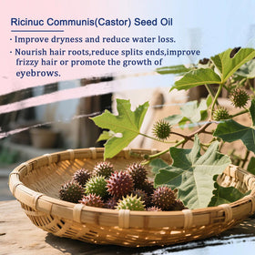 MULPG castor oil droplet texture demonstrating nourishing moisturizing benefit