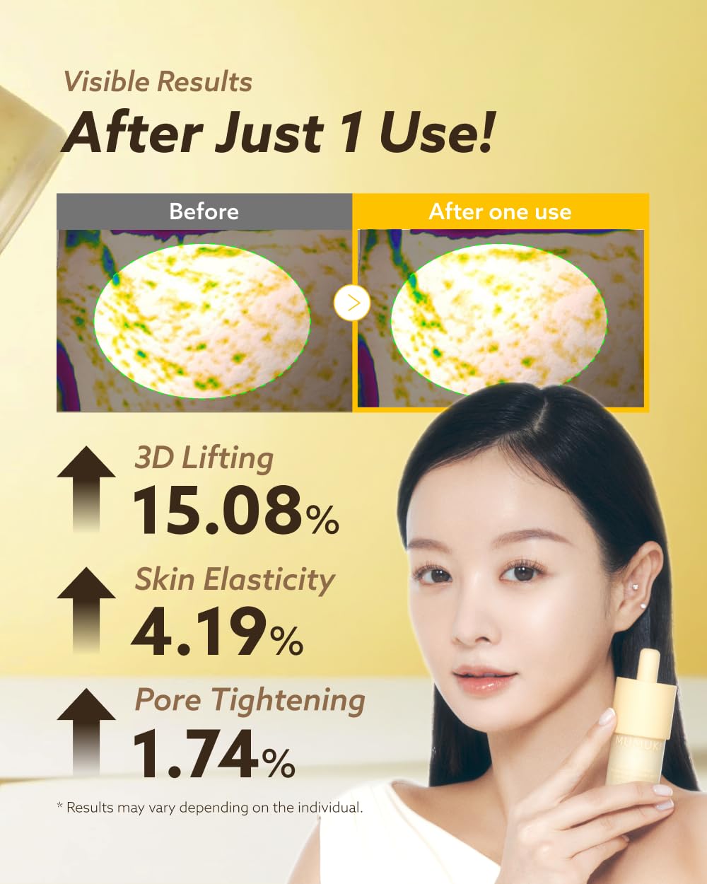 MUMUKI capsule bursting visual showing concentrated ingredient delivery
