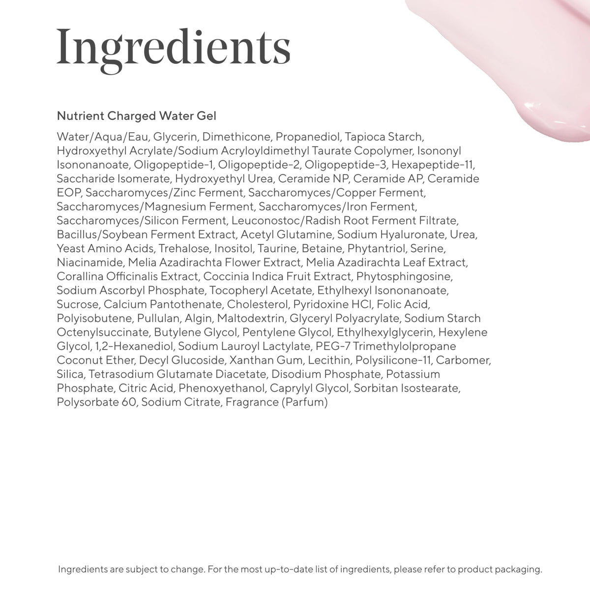 Back label of Murad listing clean, cruelty-free claims and ingredients benefit
