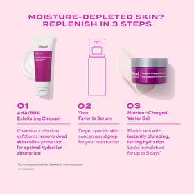 Murad before and after skin texture comparison for visible smoothing