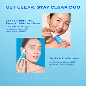 Before and after comparison suggesting Murad serum improves clarity and texture