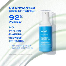 Murad 1.0 fl oz bottle beside common objects to show realistic size and portability