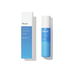 Murad clarifying body spray front packaging showing product clarity and convenience