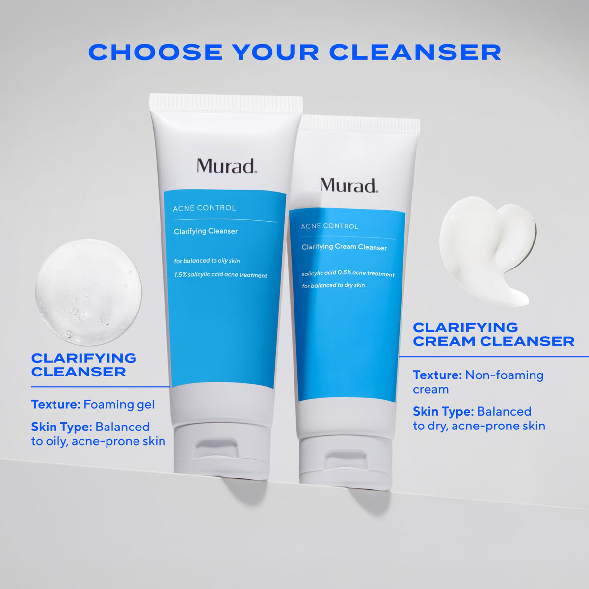Murad clarifying cleanser on bathroom shelf evoking daily skincare routine benefit