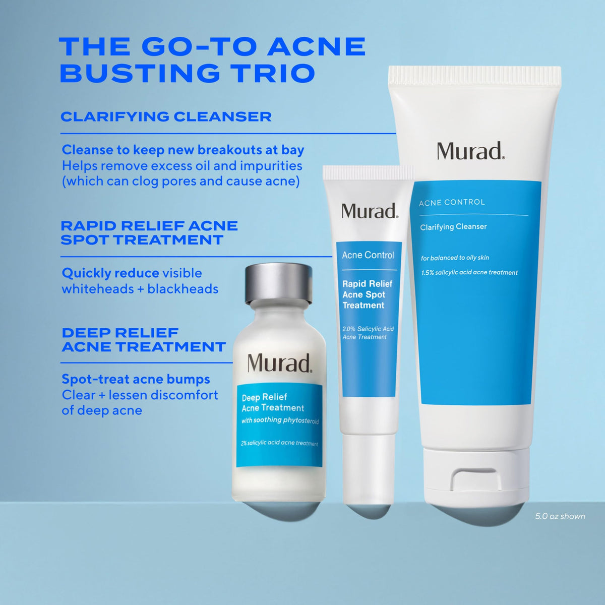 Murad clarifying cleanser being dispensed to show easy pump application