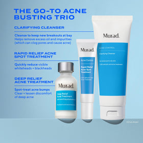 Murad clarifying cleanser being dispensed to show easy pump application