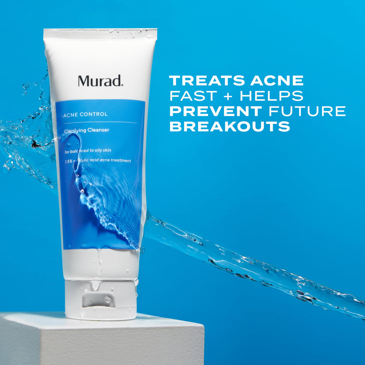 Murad clarifying cleanser pump dispensing gel for controlled daily application benefit