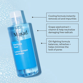 Murad clarifying toner pump top shot demonstrating convenient dispensing and control