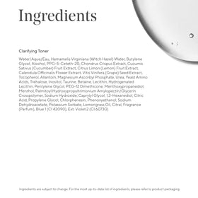 Murad clarifying toner texture swatch showing lightweight, cooling liquid for comfortable use