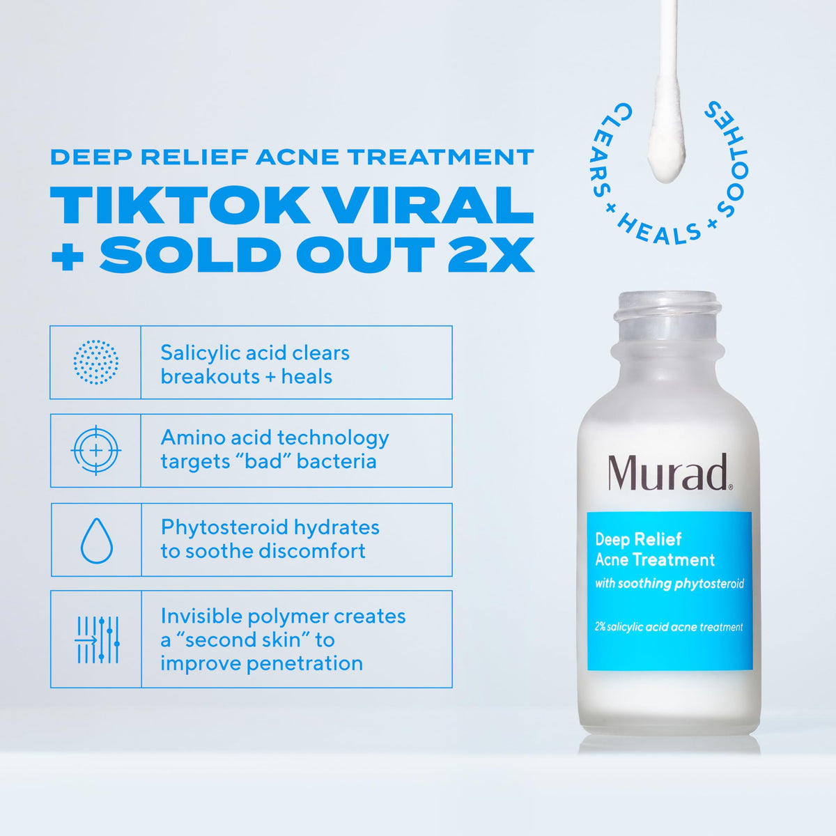 Murad liquid texture close-up highlighting fast-absorbing formula