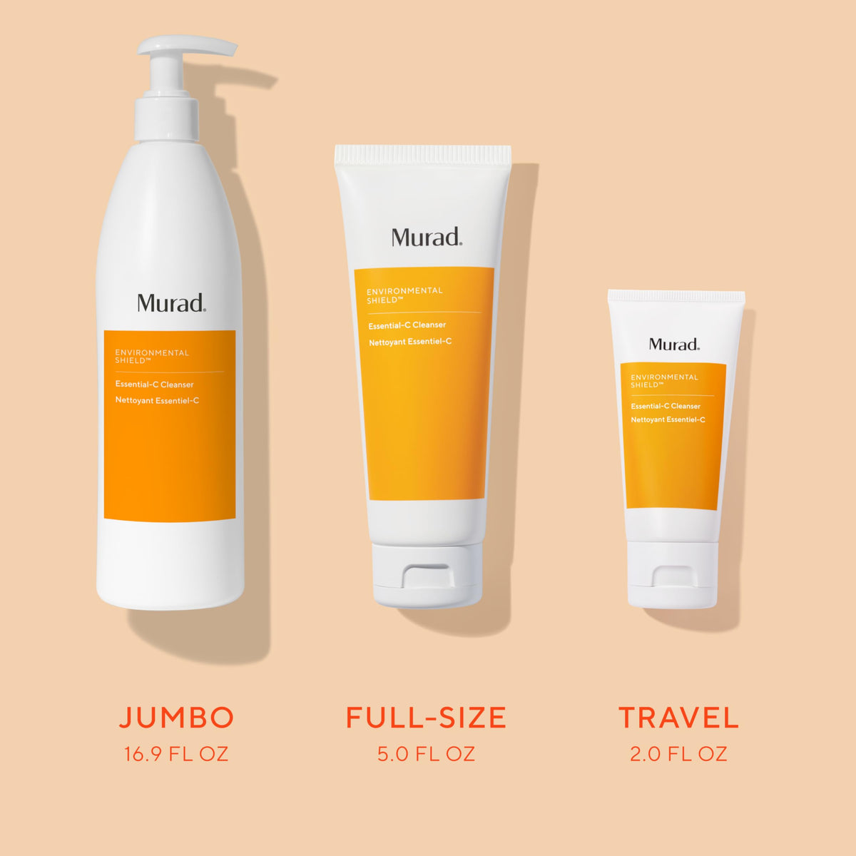 Murad bottle in hand size scale showing compact 2 fl oz convenience for travel