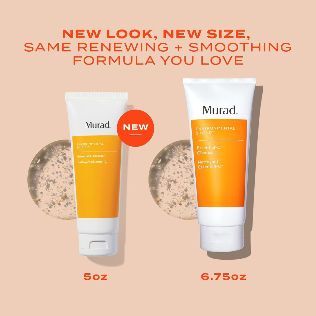 Murad bottle in hand during wash showing gentle daily use benefit