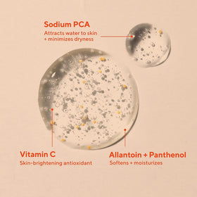 Murad ingredients label highlighting vitamin C and soothing actives