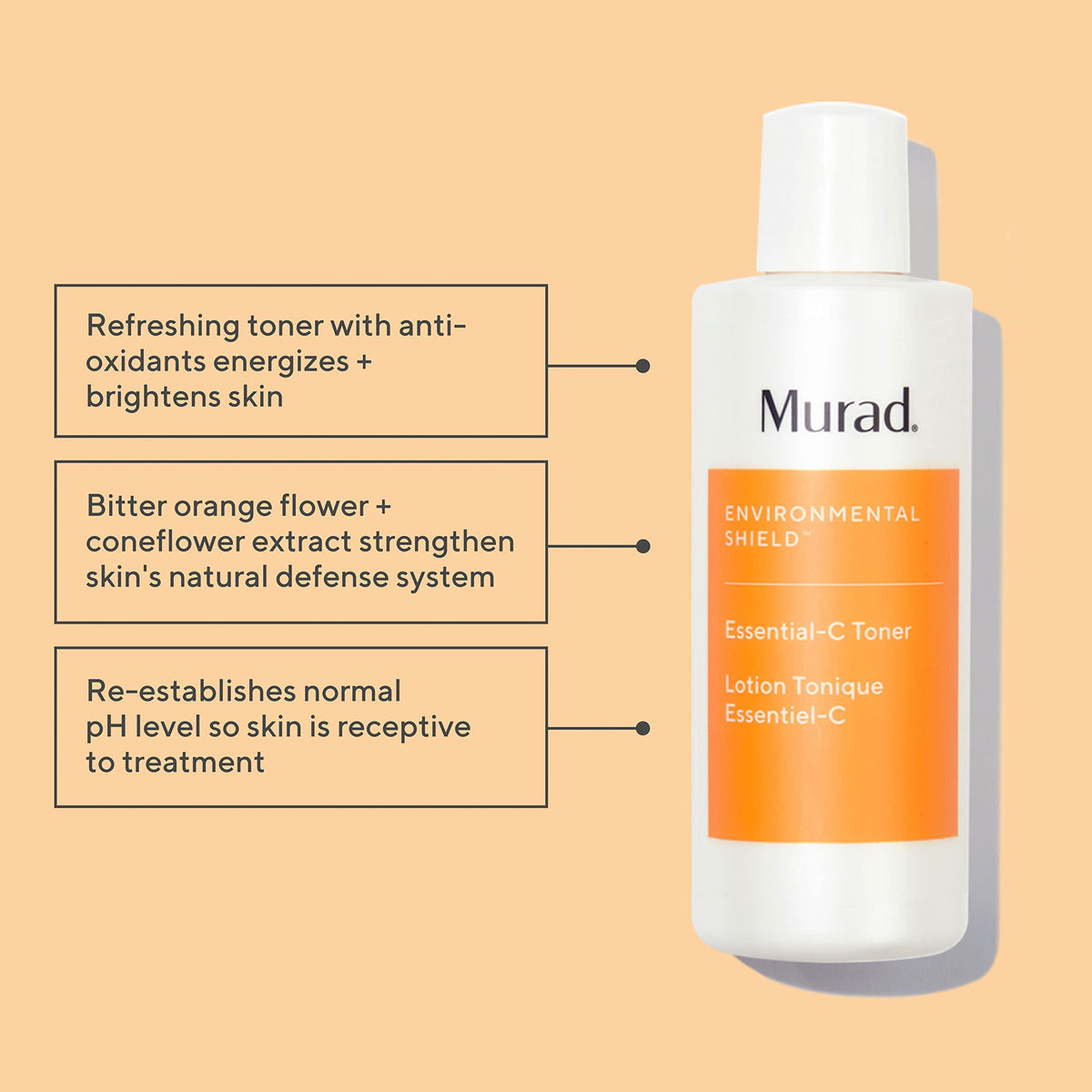 Murad Essential-C toner texture close-up highlights lightweight hydration