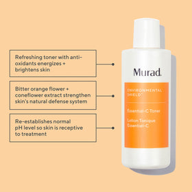 Murad Essential-C toner texture close-up highlights lightweight hydration