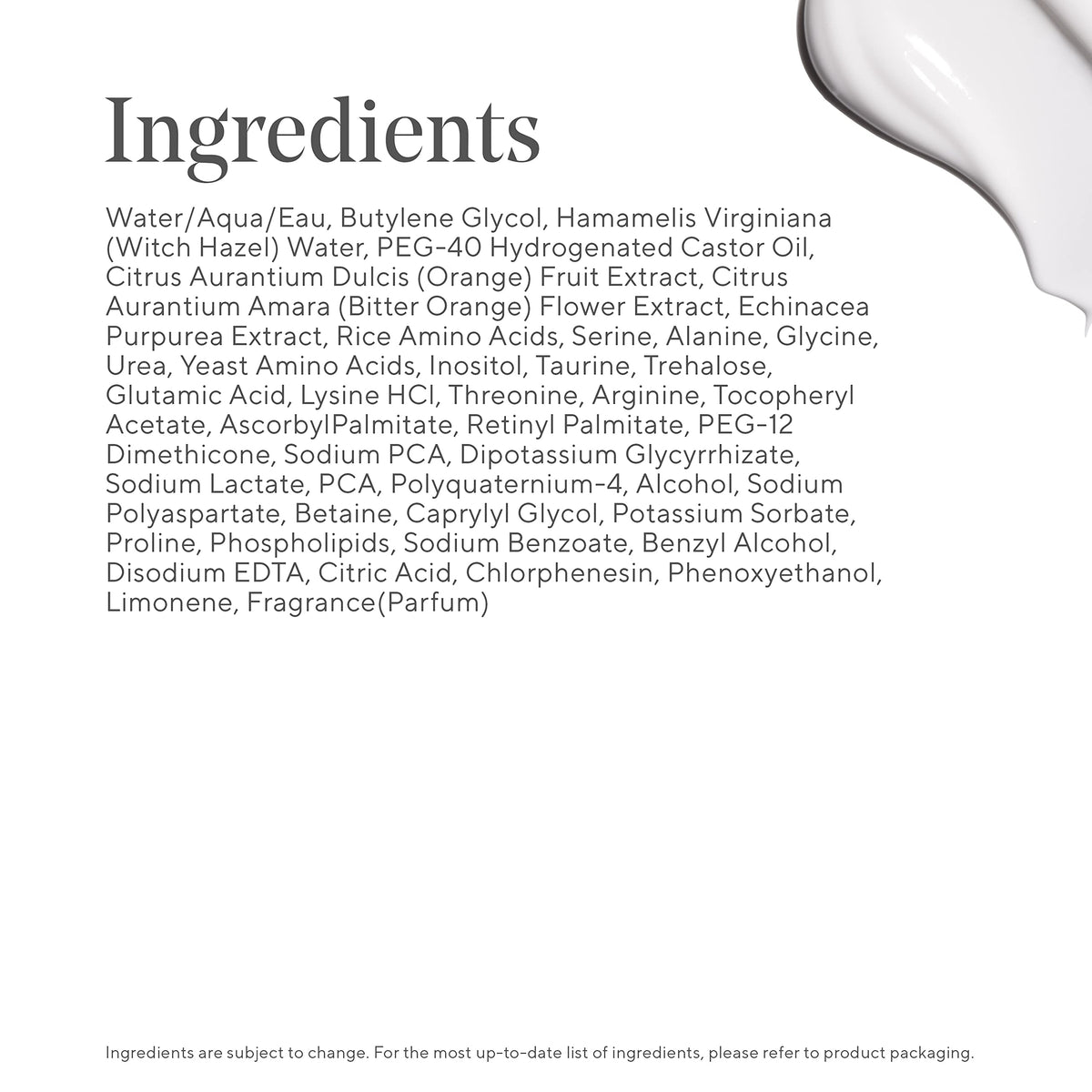 Murad Essential-C toner label close-up showing ingredient clarity and trust